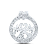 1/6CTW-DIA P1 GIFT MOM HEART PENDANT